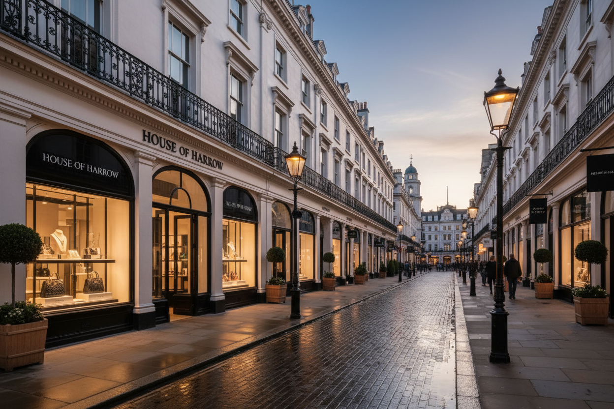 elegante London shopping street